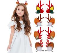 SOIMISS 4 de Pinces à Cheveux et Présents de Noël de Noël en Tissu Pompons Accessoires Décoratifs Confortables à Porter pour Garçon et Filles pour Fêtes D'garçon et Filles