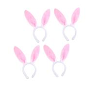 SOIMISS 4 Pièces bandeau d'oreille de lapin cerceau de poils de lapin oreilles de lapin tombantes bunny ears hair charms cerceaux de cheveux de lapin de fête Bandeau en peluche en tissu