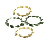 SOIMISS 4 pièces Bandeau Vertes Couronne Déesse Grecque Dorée Accessoire Romantique et Boho pour Fêtes à Thème et Carnaval Détail Fait Main Facile à Porter