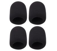 SOIMISS 4 Pièces Bonnettes Anti-vent en Éponge en Mousse Noire pour Microphone à Main et Casque pour Sessions D'enregistrement et Streaming en Direct