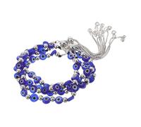 SOIMISS 4 Pièces Bracelet Maléfique Œil Réglable Perles avec Charme Sphère Bracelet Cordon Ajustable pour Femme Bijou Chanceux et Protecteur pour Fêtes et Célébrations