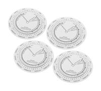 SOIMISS 4 Pièces Calculateur de Semaines de Grossesse en Plastique Blanc Léger pour Futures Mamans et Infirmières, Facile à Comparer et Planifier, pour Paquet à Main ou Trousse D'hôpital