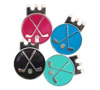 SOIMISS 4 Pièces Clip Magnétique pour Casquette Marqueur de Balle Portable Accessoire Décoratif pour Chapeau Clip Détachable et Élégant Adapté Aux Joueurs