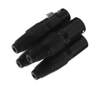 SOIMISS 4 pièces Connecteurs XLR Broches Mâle et Femelle Noirs Adaptateurs Audio pour Microphone Cuivre Argenté Compatibilité Multi-appareils et Transmission Audio Claire