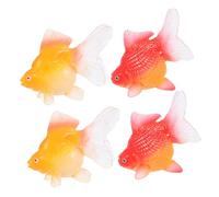SOIMISS 4 Pièces Figurine De Poisson Rouge Miniature Statuette De Poisson Plastique Artificiels Faux Décoration pour Aquarium Ou Bureau