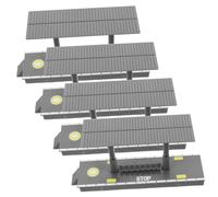 SOIMISS 4 Pièces Gare Plastique pour Garçon Fille Accessoires de Bâtiment de Train pour Jeu de Simulation Décoratif pour Garçon Fille
