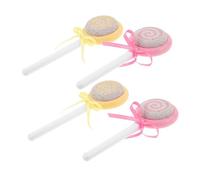 SOIMISS 4 Pièces Lollipop Shaped Double Sided Pumice Stone With Handle For Quick Exfoliation And Removal Foot File Tool For Healthy Feet Maintenance And Travel Use