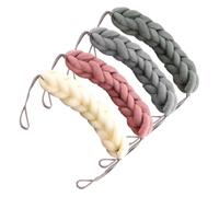 SOIMISS 4 pièces Lot de Éponges de Bain Maille Douce Économiques Exfoliantes et Moussantes Accessoires pour Corps Séchage Rapide et Suspension Facile Compactes Gris Rose Beige Vert Foncé