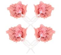 SOIMISS 4 Pièces Lot de Éponges de Exfoliantes Maille pour Corps Accessoires Spa Filet Porte-savon Mousse Riche pour Nettoyage Peau