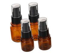 SOIMISS 4 Pièces Lot de Flacons Pompe Rechargeables Ambrés Distributeurs Mini Huile et Lotion pour Cosmétiques Bouteilles Voyage Anti-uv pour Crème Sérum et Soins Peau