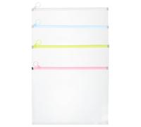 SOIMISS 4 pièces Lot Pochettes Transparentes PP avec Fermeture Facile Organiseur de Documents Léger et Résistant pour Bureau et Maison Pochette Plastique Anti-chute pour Classement et