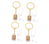 SOIMISS 4 Pièces Miniature Glass Perfume Bottle Keychain With Screw Caps Transparent Empty Vials For Essential Oils Decorative Hanging Bottles For Travel And Everyday Use