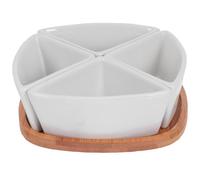 SOIMISS 4 Pièces Pot de Fleurs Succulentes Mini en Soucoupe Bambou