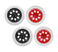 SOIMISS 4 Pièces Roues de Remplacement Plastique pour Chariot Kit Résistant pour Caddie Courses et Chariot Jardin Roulettes Polyvalentes pour Escaliers et Divers Terrains