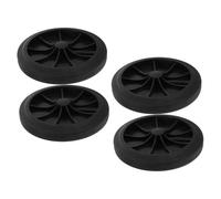 SOIMISS 4 pièces Roues de Remplacement pour Poubelle roulettes Silencieuses Caoutchouc Accessoires Robustes pour Chariot de Déchets Lourds et Extérieur