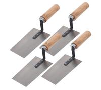 SOIMISS 4 pièces Set Truelles de Maçonnerie Acier Inoxydable Spatules Multifonctions pour Enduire Lisser et Jointoyer Outil pour Travaux de Construction et Bricolage