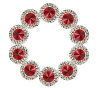SOIMISS 40 Pièces Petits Strass Rouges Ronds à Dos Plat en Résine