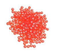 SOIMISS 400 Perles Acryliques Rouges pour Bricolage Surface Lisse et Mini Trou pour Enfilage, Fabrication de Bijoux DIY pour Garçon et Filles Couleur Aléatoire