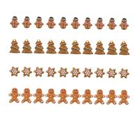 SOIMISS 40pièces Accessoires Résine de Noël Décorations DIY Petits Objets pour Créations Manuelles Cadeaux de Saison Style Aléatoire