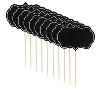 SOIMISS 48 Étiquettes Ardoise Inscriptibles pour Fromage, Stickers Buffet Mariage et Fête, Format Compact, Couleur Noire, Accessoires Décoratifs pour Buffet et Fromageries, Kit 48 Pièces