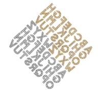 SOIMISS 48 pièces Breloques Lettres Alliage Strass pour Bijoux DIY Accessoires Pendentifs pour Colliers Bracelets et Porte-clés Finition Chrome et Or Charms Alphabet