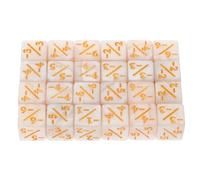SOIMISS 48 Pièces Dés de Calcul 1/-1 en Acrylique Blanc pour Étudiants | Apprentissage Interactif, Usage Maison et Classe, Pratique Arithmétique, Compatibles Jeux de Plateau