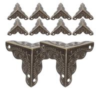 SOIMISS 48 pièces Protections Angles Métalliques Vintage pour Boîtes à Bijoux et Meubles Coins Décoratifs Ancien Protèges Coins Robustes et Esthétiques