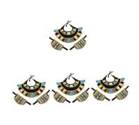 SOIMISS 4ensembles Costume Égyptien Pour Femmes Accessoires Cosplay Avec Collier Et Bracelets Pour Halloween Et Fêtes à Thème