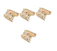 SOIMISS 4pièces Bracelet Floral Inoxydable Bangle Réglable à Motif Pour Femmes Accessoire Élégant