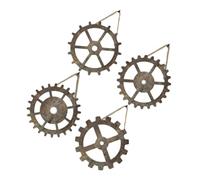 SOIMISS 4pièces Engrenages Muraux Décoratifs Bois Lot De Pendentifs Muraux Industriels Décoration Murale Engrenage Créative Pour Intérieur