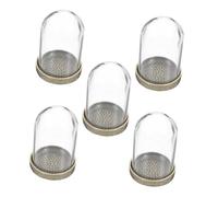 SOIMISS 5 Ensembles Plateau DIY Verre Cloche pour Micro Paysage avec Socle Ancien Couvercle Protecteur pour Plantes Naturelles et Décorations Intérieures