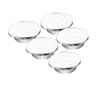 SOIMISS 5 ensembles Set de Plats Papier Aluminium avec Couvercle Casseroles Polyvalentes pour Barbecue Portable Cuisson et Chauffage Alimentaire Plein Air Paniers Camping Multifonction