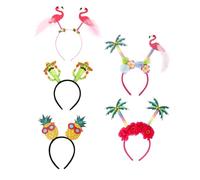 SOIMISS 5 Pièces bandeau flamant rose bandeau tropical Bandes de cheveux du festival enfant accessoires de fête tropicale luau pour costume de chapeau d'ananas casque d'ananas Plastique