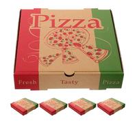 SOIMISS 5 Pièces Boîtes à Pizza Pliables Papier Lot de Conteneurs à Emporter Épais et Respirants Boîte Emballage pour Restauration et Événements