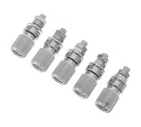 SOIMISS 5 Pièces Borne de Connexion Borne de Haut-parleur M5 X 33mm en Alliage Argenté, Connecteur de Prise Haut-parleur pour Câble Audio et Instruments de Test, Contrôle Industriel