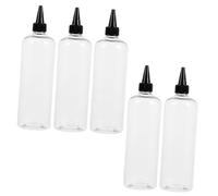 SOIMISS 5 pièces Bouteilles à Presser Recharges Multiples avec Bec pour Teinture Cheveux et Condiments Lot de Plastique Fuite
