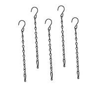 SOIMISS 5 pièces Chaine de Suspension Noir pour Plantes Lot de Crochets pour Paniers Suspendus Lanternes et Nichoirs Résistante pour Décoration Intérieure et Extérieure
