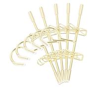 SOIMISS 5 pièces Cintres Miniatures pour Poupées Lot de Cintres Doré pour Vêtements de Poupées Accessoires pour Organiser Votre Garde Robe