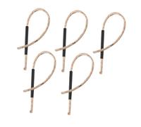 SOIMISS 5 pièces Corde Jute Allume-feu Cire Naturelle avec Manchons Aluminium pour Camping Extérieur Résistant Météo Facile à Utiliser