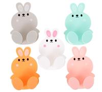 SOIMISS 5 pièces Crochet Mural Adhésif Multi-usage pour Prise Électrique Support de Câble Abs Rangement Organisé pour Maison et Bureau Installation Facile sans Perçage Lot Blanc Rose