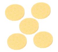 SOIMISS 5 Pièces Éponges Démaquillantes Rondes Pour Peau Lot D’accessoires Cosmétiques Pour Femmes Jaune Nettoyage Du Visage