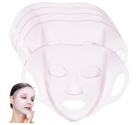SOIMISS 5 pièces Lot de Masques Silicone Réutilisables avec Crochets Ajustables Protection Hydratante et Confort Doux pour Soins Du Visage