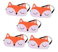 SOIMISS 5 Pièces Masque Pour Les Yeux De Renard Oeil De Renard En Peluche Femmes Surligneur Bandeau En Peluche Masques Pour Les Yeux Gonflés Bandeaux D'animaux Mignons Dormir Gel Chiffon