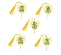 SOIMISS 5 Pièces Metal Sakyamuni Bookmark créatif papeterie de lecture culture bouddhiste bouddhistes marque-pages bouddhisme Nervures des feuilles de