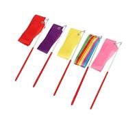 SOIMISS 5 pièces Rubans Colorés pour Danse Artistique Rubans Gymnastique Portables pour Garçon Fille Développement Physique et Intelligence