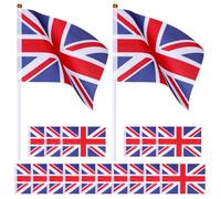 SOIMISS 50 Pièces Drapeau Royaume-Uni, Imperméable Drapeau Anglais, UK Flag pour Décor Foot Match Célébration Queen's Platinum Royal Events