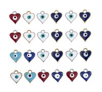SOIMISS 50 pièces Lot de Breloques Pendentifs Alliage Cœur et Œil Métallique pour Création de Bijoux DIY Accessoires pour Bracelets Colliers et Décorations Artisanales Couleur Aléatoire