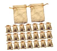 SOIMISS 50pièces Petites Pochettes Organza Doré Avec Cordon Sacs Cadeaux Pour Bijoux Bonbons Et Faveurs Mariage Sacets Cadeaux Polyvalents Pour Petits Objets Et Douceurs