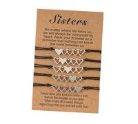 SOIMISS 5pièces Lot de Bracelets Cœur Ajustables Bracelets Tressés pour Femme Bijoux de Poignet Originaux