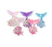 SOIMISS 5pièces Queue de Sirène Pailletée pour Fille Accessoires pour Cheveux Barrettes Thematiques Idees pour Cheveux Garçon Fille Fêtes Sirènes